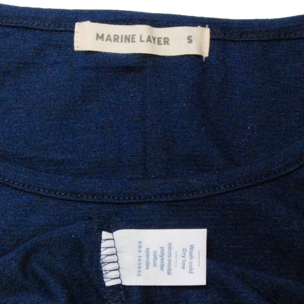 MARINE LAYER Lexi Longsleeve Midi Dress in Blue - Picture 4 of 7